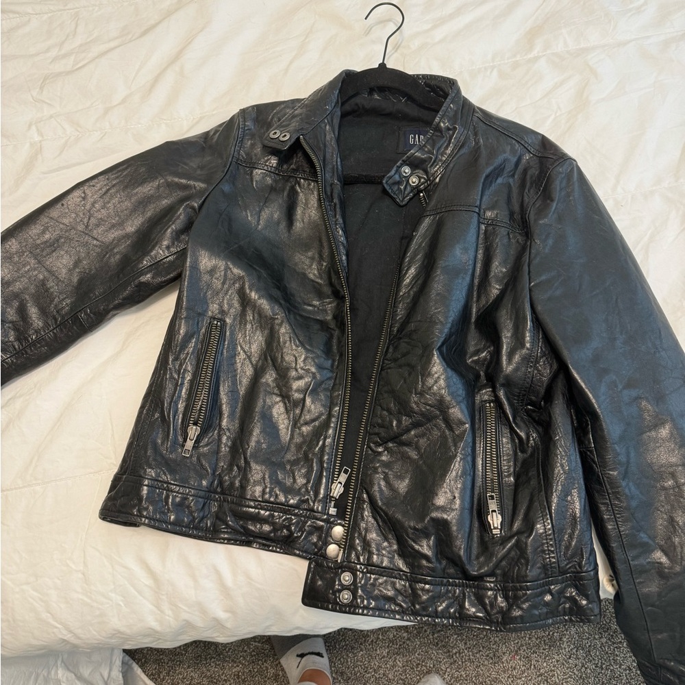 Authentic Vintage Leather Jacket - Gap - Size Large
